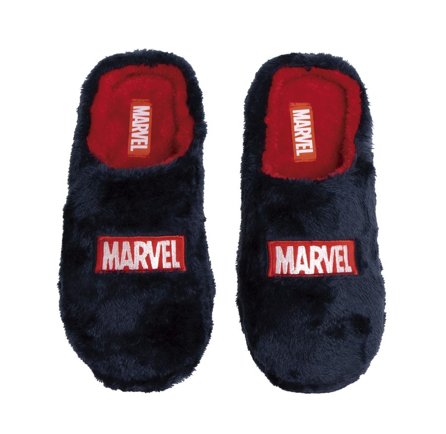 Chaussons ouverts semelle dure en peluche brodés