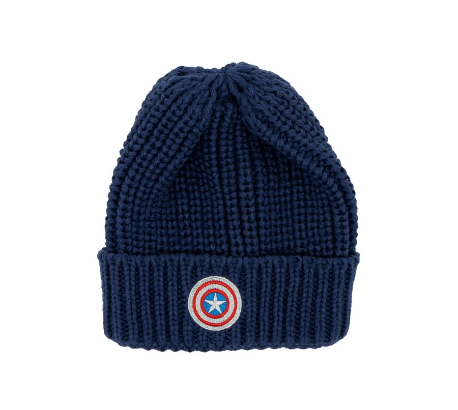 Bonnet en maille brodé