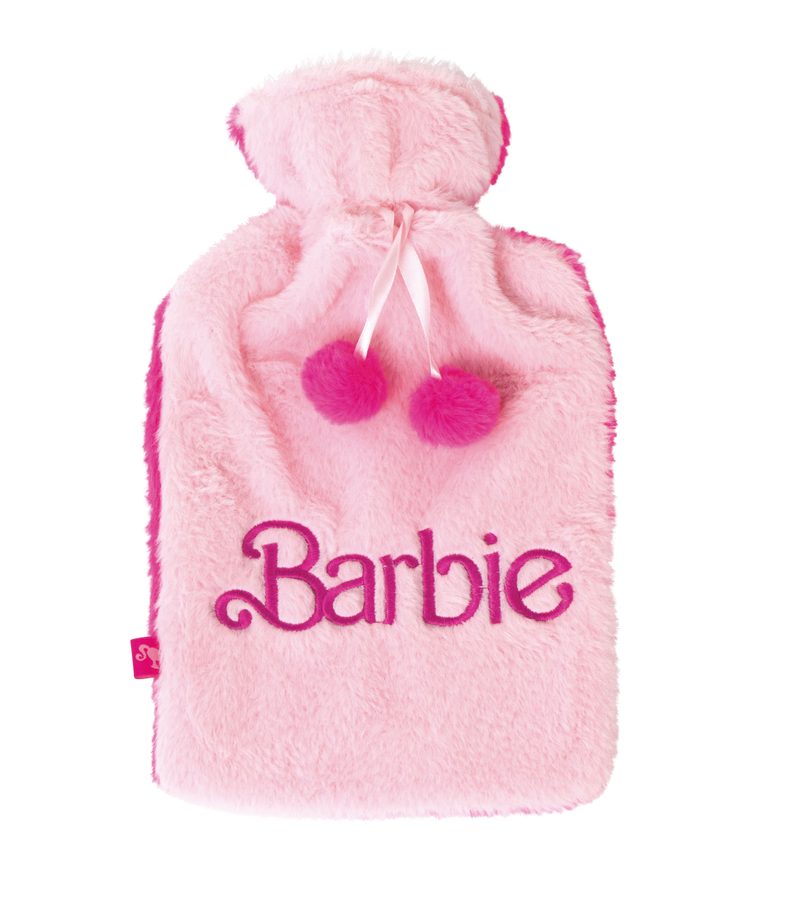 Bouillotte avec housse peluche brodée