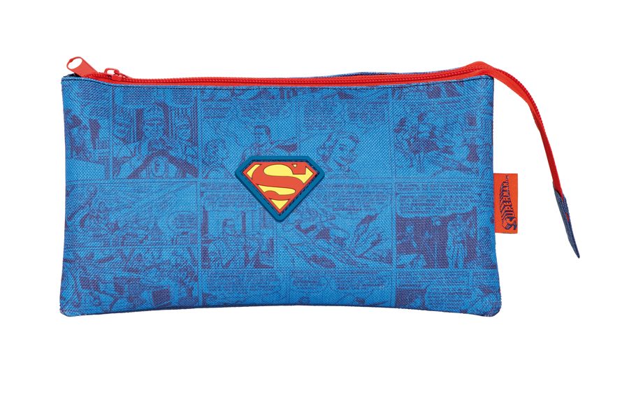 Trousse triple avec badge caoutchouc