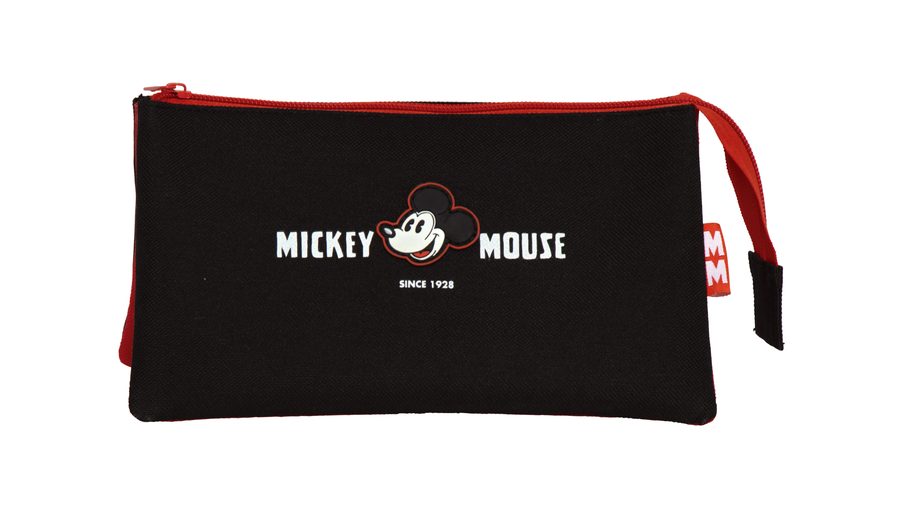 Trousse triple avec badge caoutchouc
