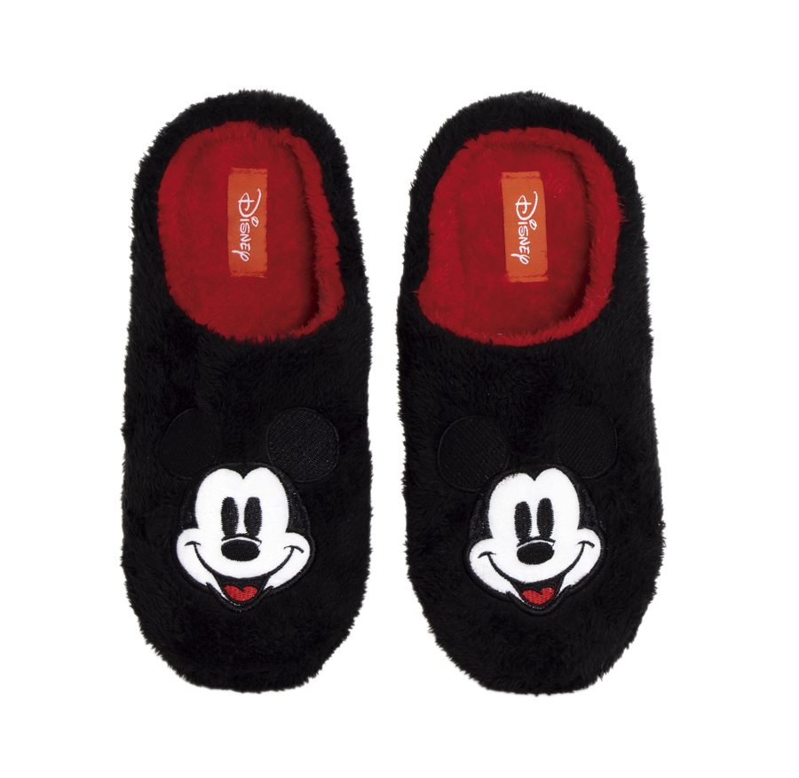 Chaussons ouverts semelle dure en peluche brodés