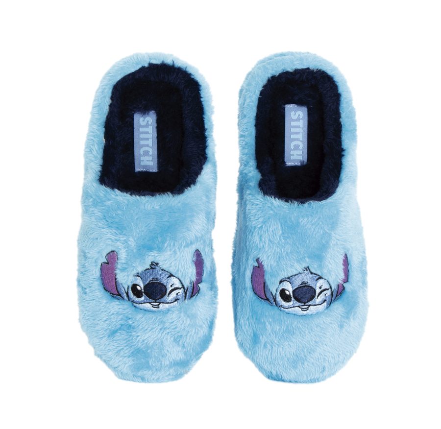 Chaussons ouverts semelle dure en peluche brodés