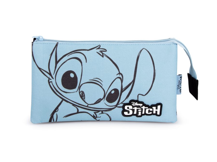 Trousse triple avec badge caoutchouc