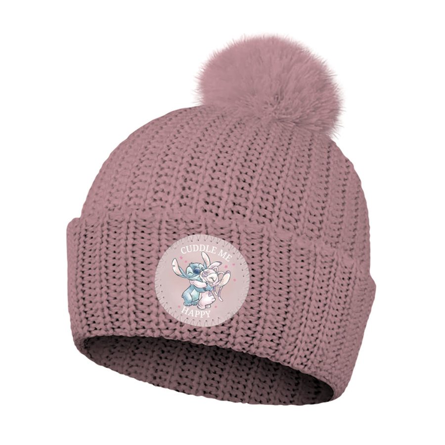 Bonnet en maille à pompon