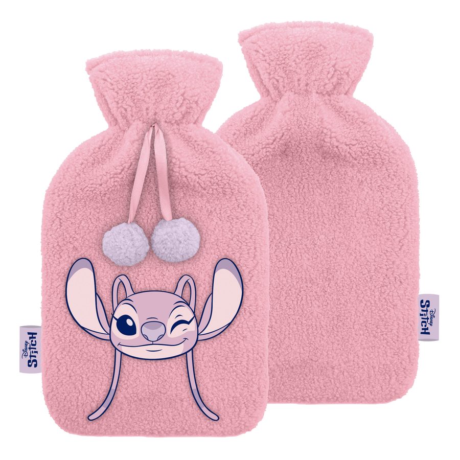 Bouillotte avec housse peluche brodée