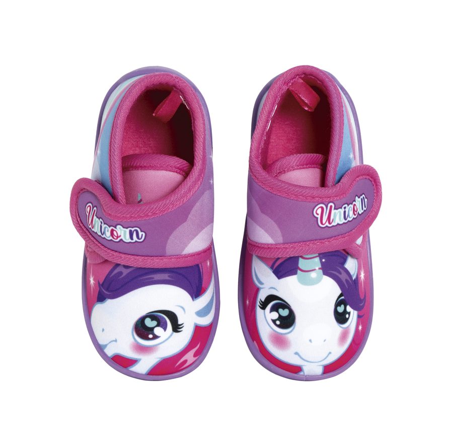 Chaussons velours montants à velcro semelle dure
