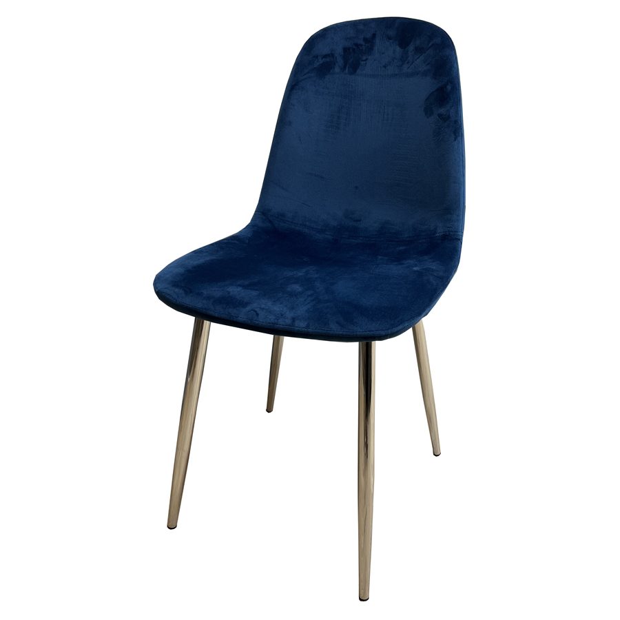 Chaise Y3 Pied Argenté velours et métal