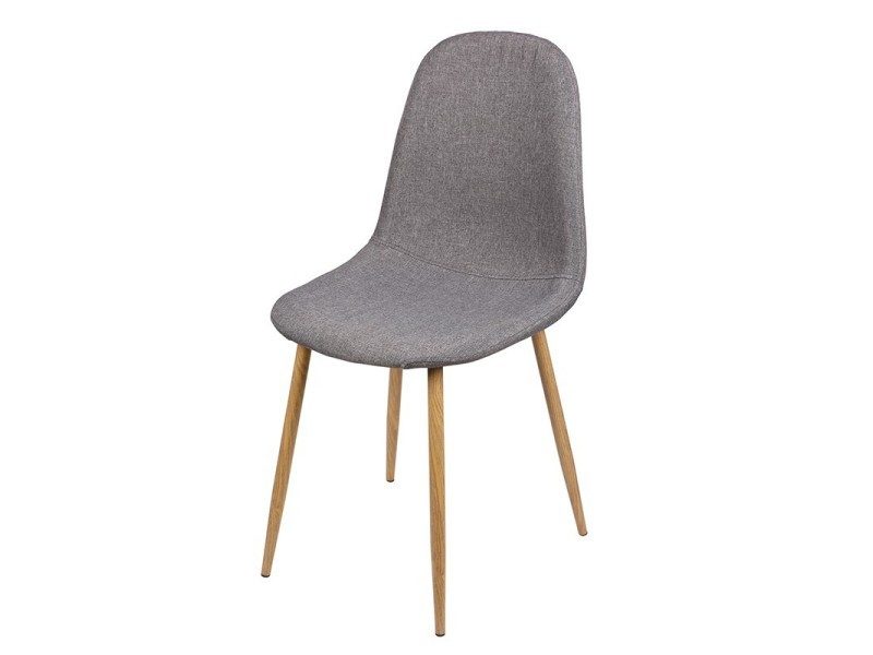 Chaise Oslo Gris Foncé tissu et métal