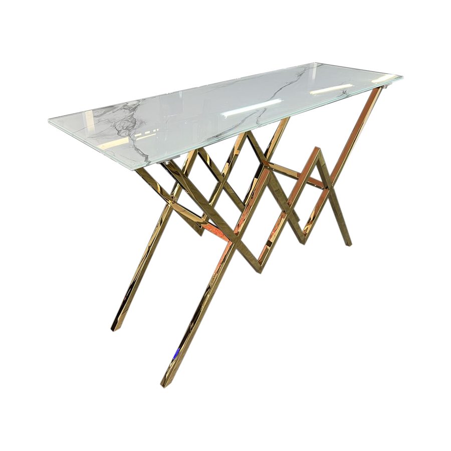 Console 617 verre et métal
