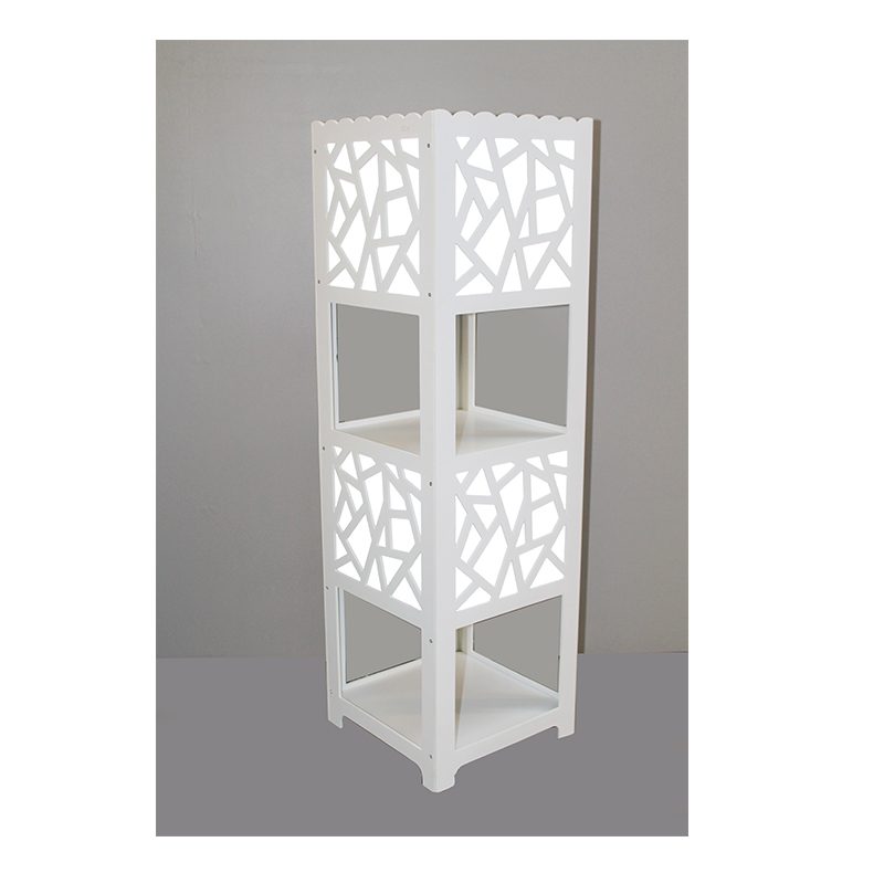 Étagère colonne ajourée blanche 100 cm