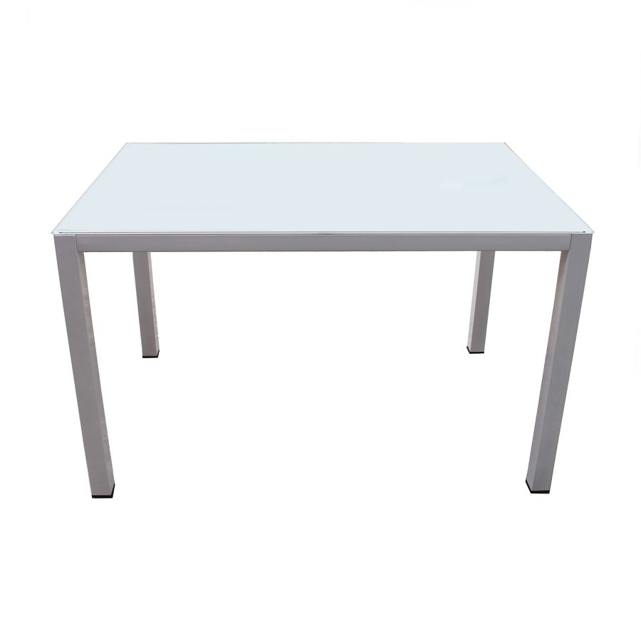 Table à manger 221 verre et métal 140 x 80 cm