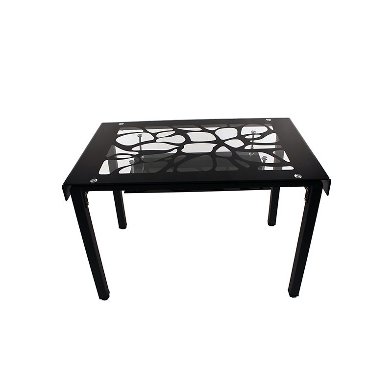 Table à manger A73 verre et métal 120 x 70 cm