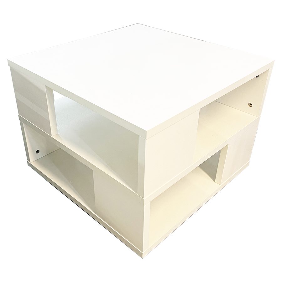 Table Basse B03B Blanc bois 60 x 60 cm