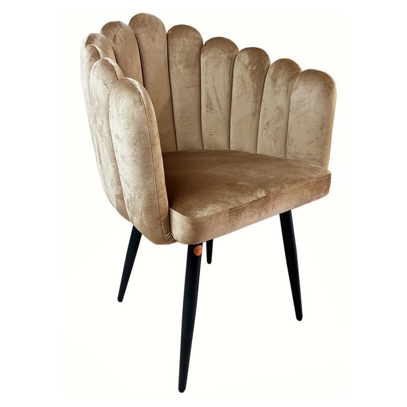 Chaise N3V velours et métal marron