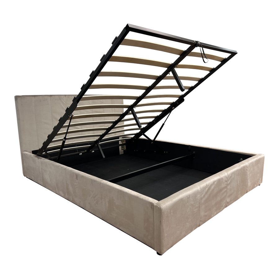 Lit Coffre 140 Cm En Velours