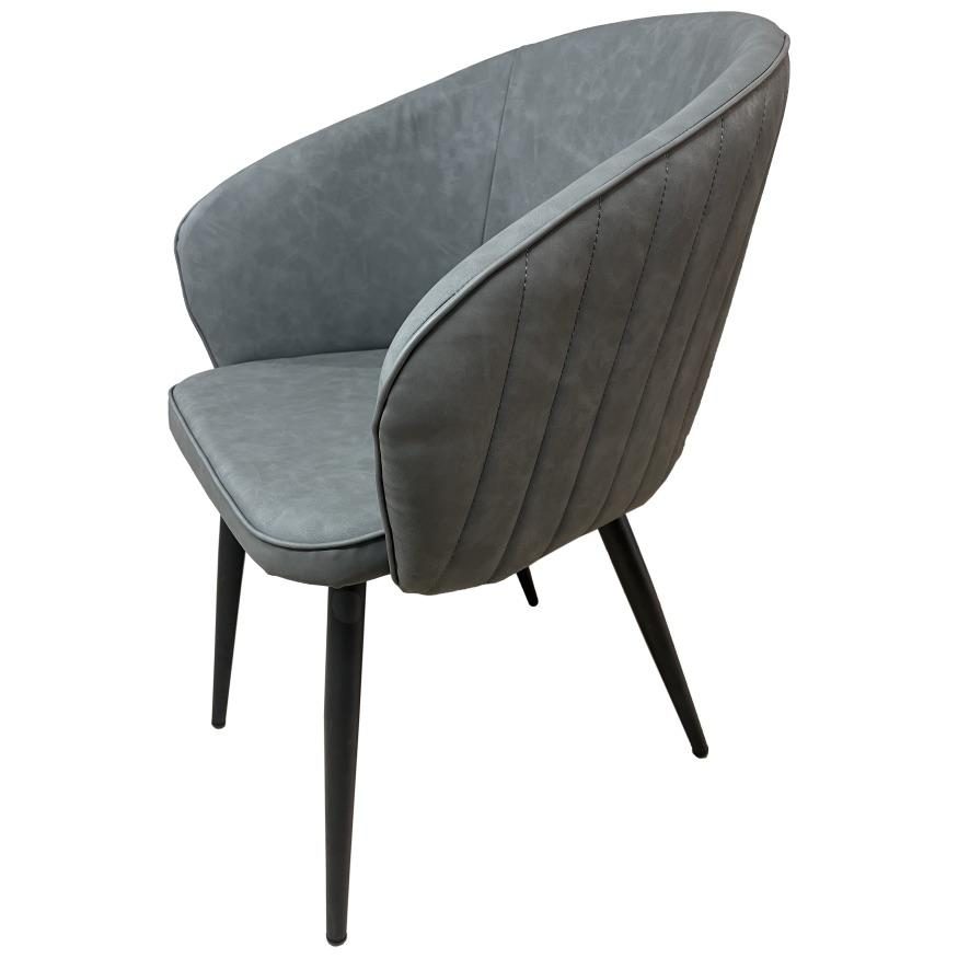 Chaise L8 Simili Cuir Gris