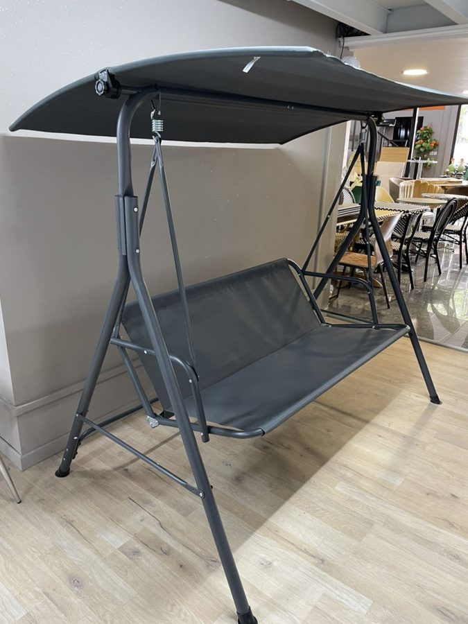Balançoire plastique et métal gris