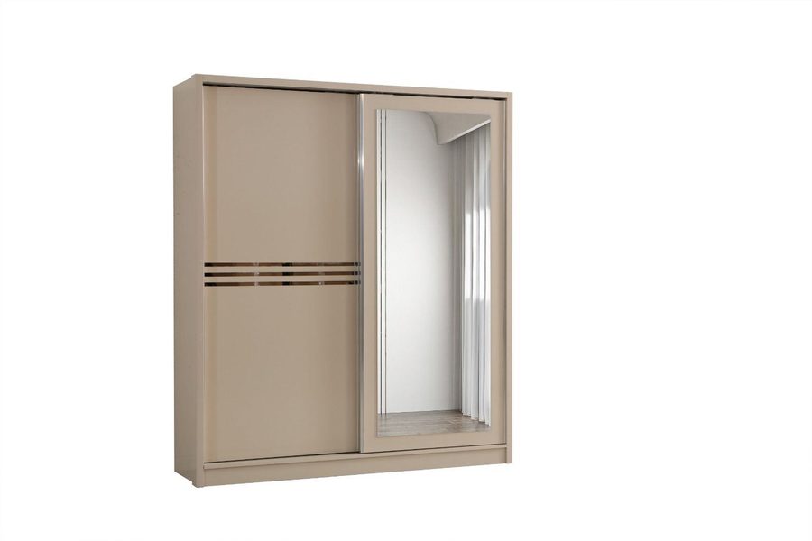 Armoire Coulissante Doré 180 bois et métal