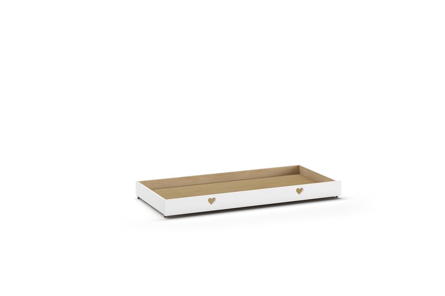 Tiroir-lit gigogne Amori blanc 90 x 190 cm (pour lit cabane Amori)