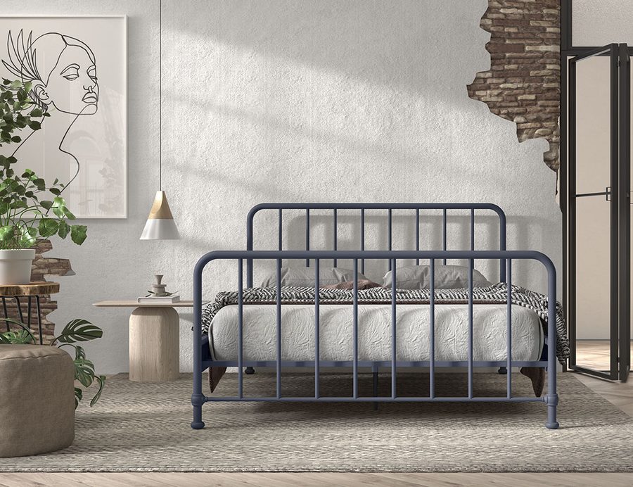 Bronxx Lit Blue Denim Mat 160 x 200 cm