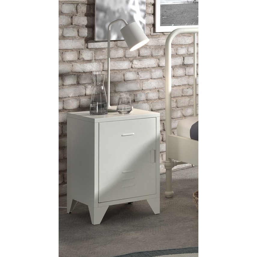 Bronxx Chevet Blanc Mat