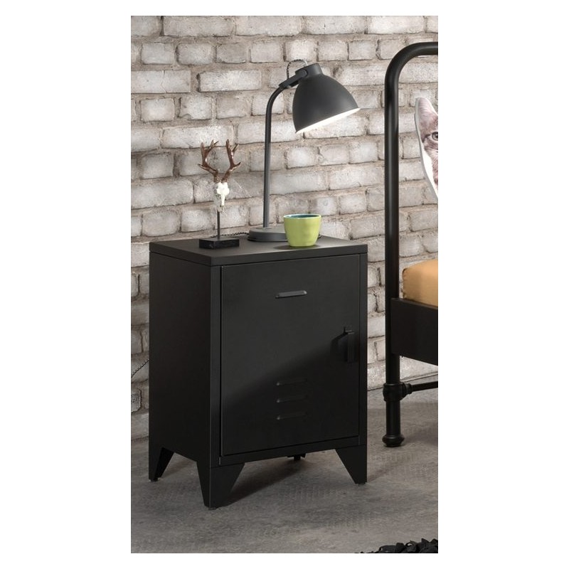 Bronxx Chevet Noir Mat