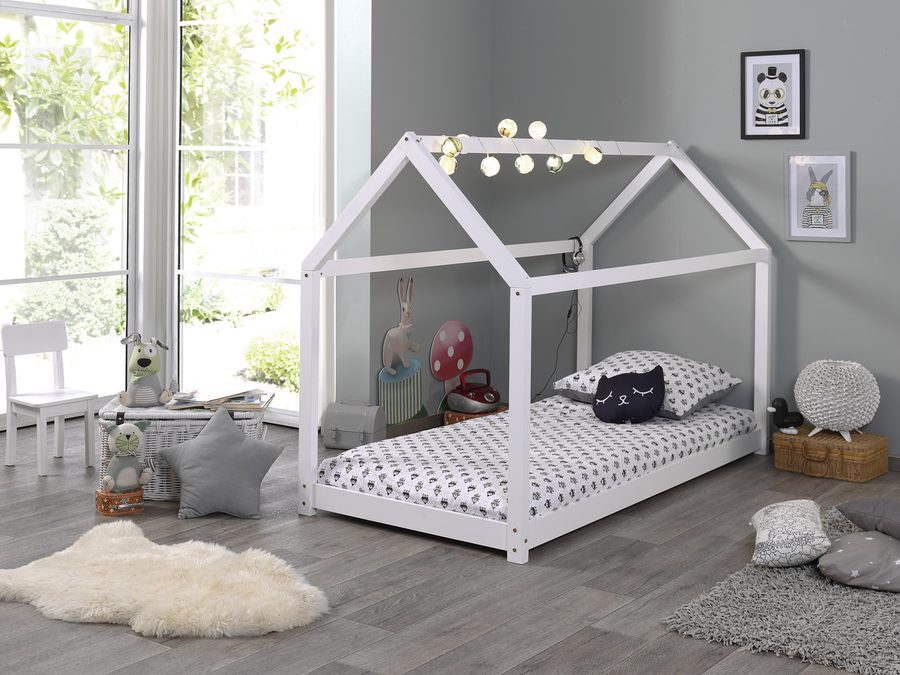Lit Cabane 90 x 200 cm Blanc