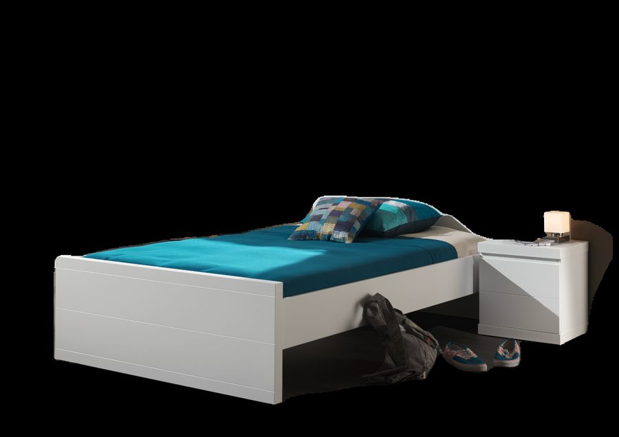 Lara Lit 120 x 200 cm Blanc