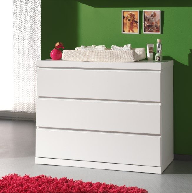 Lara Commode 3 Tiroirs Blanc