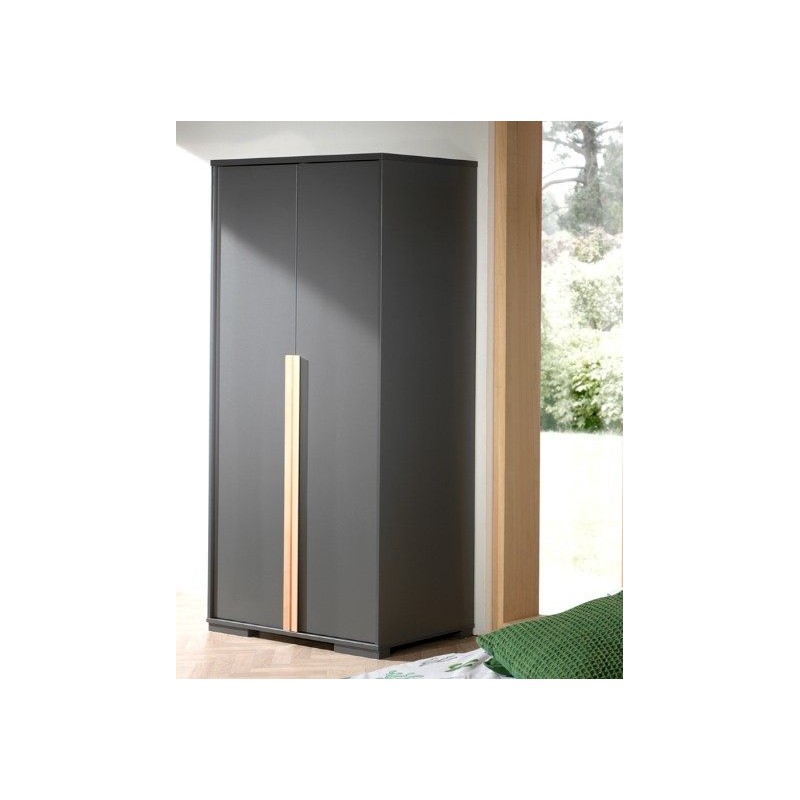 London Armoire 2 Portes Anthracite