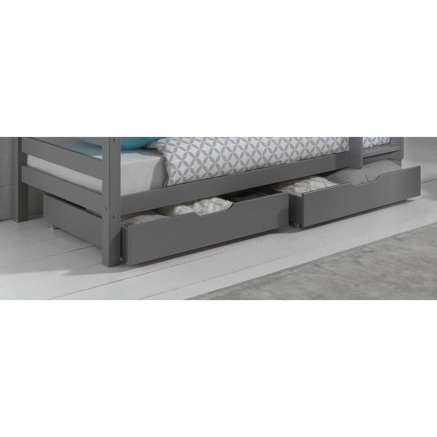 Pino 2 Tiroirs Gris