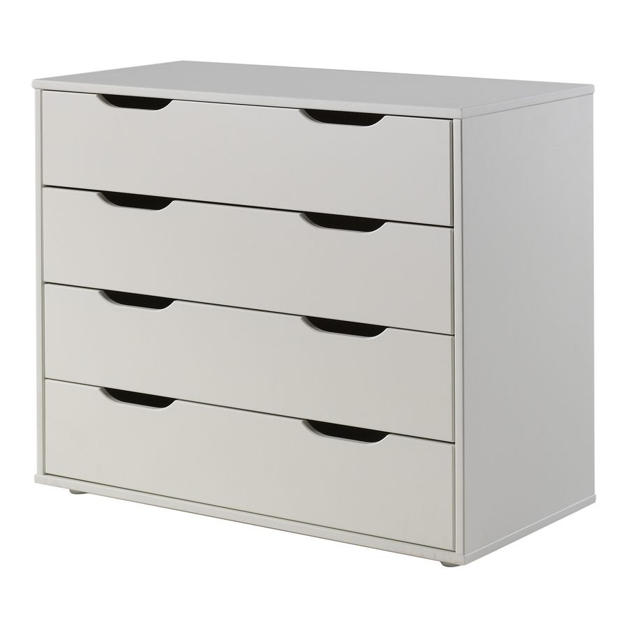 Pino Commode 4 Tiroirs Blanc