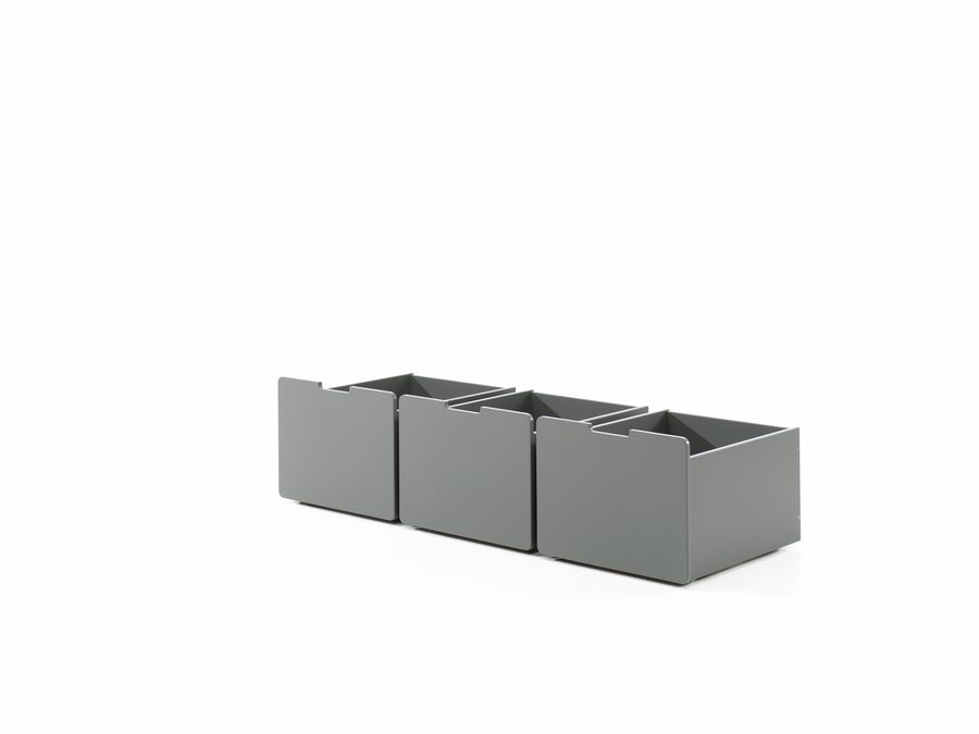 Pino Compo De 3 Tiroirs Gris