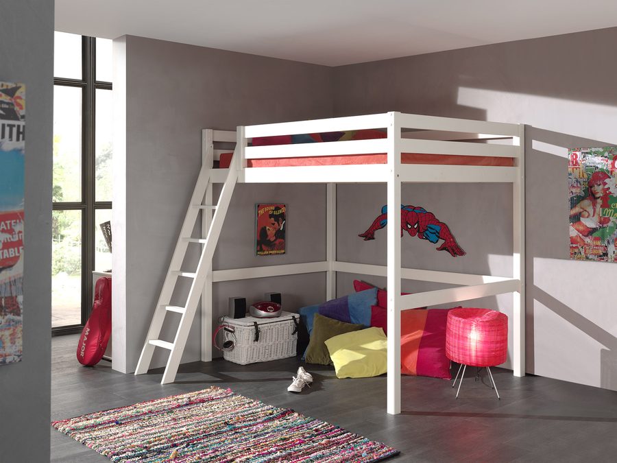 Lit Pino Mezzanine 140 x 200 cm Blanc