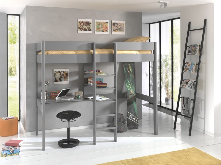 Lit Pino Mezzanine Gris