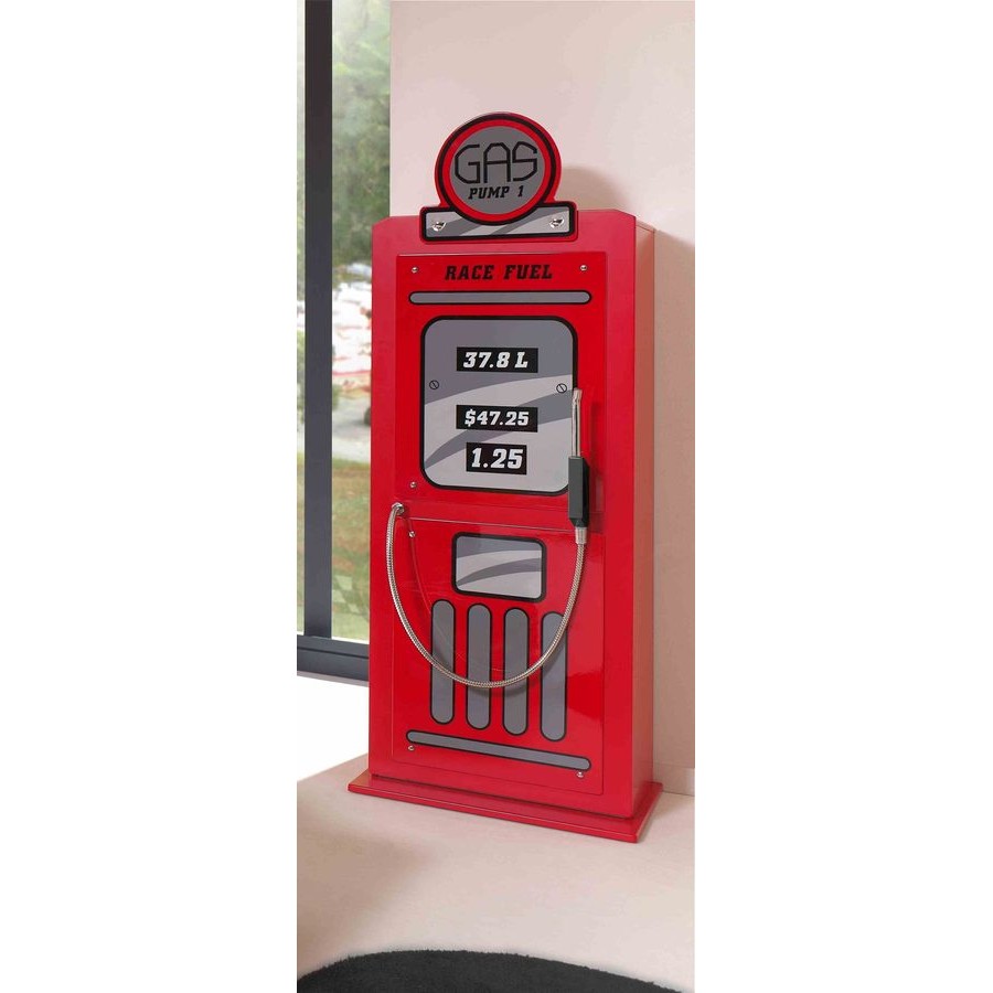 Armoire pompe à essence rouge
