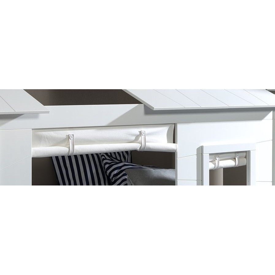 Rideaux blancs pour lit cabane Housebed