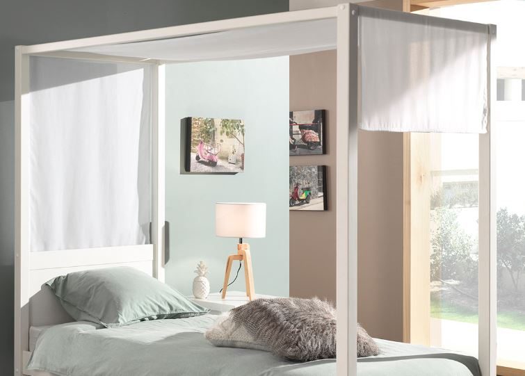 Canvas Pour Pino Lit A Baldaquin 90X200Cm